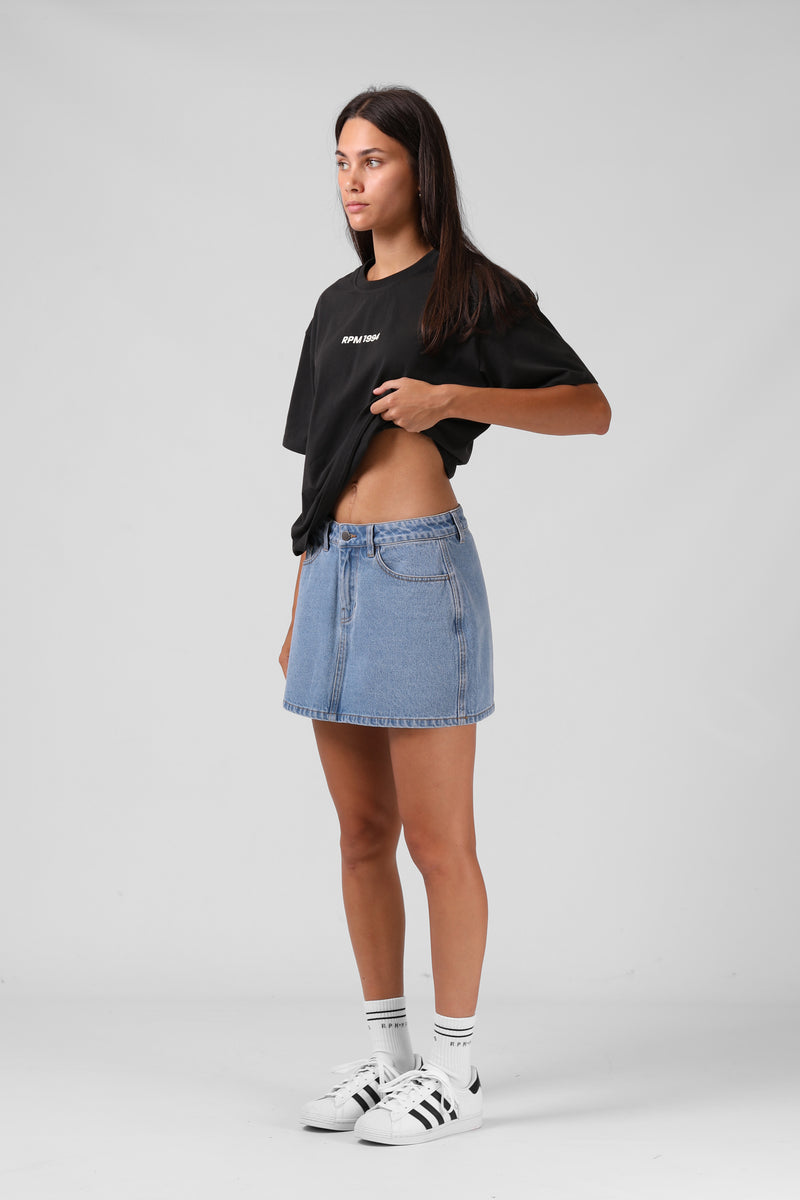 Denim Mini Skirt - Classic Blue