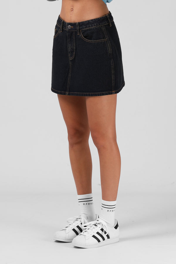 Denim Mini Skirt - Indigo