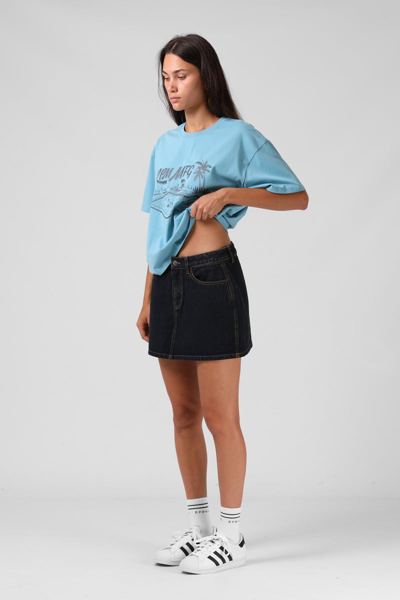 Denim Mini Skirt - Indigo