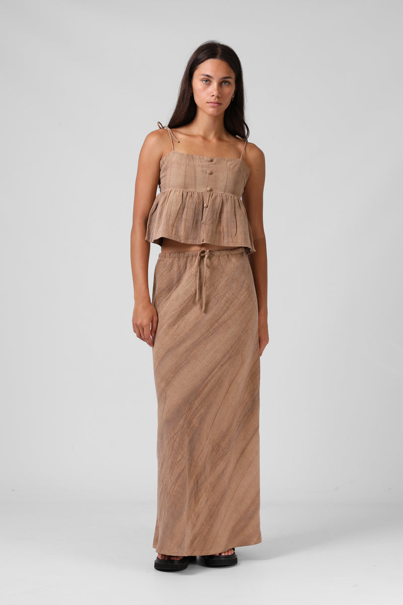 Isabella Midi Skirt - Cinnamon
