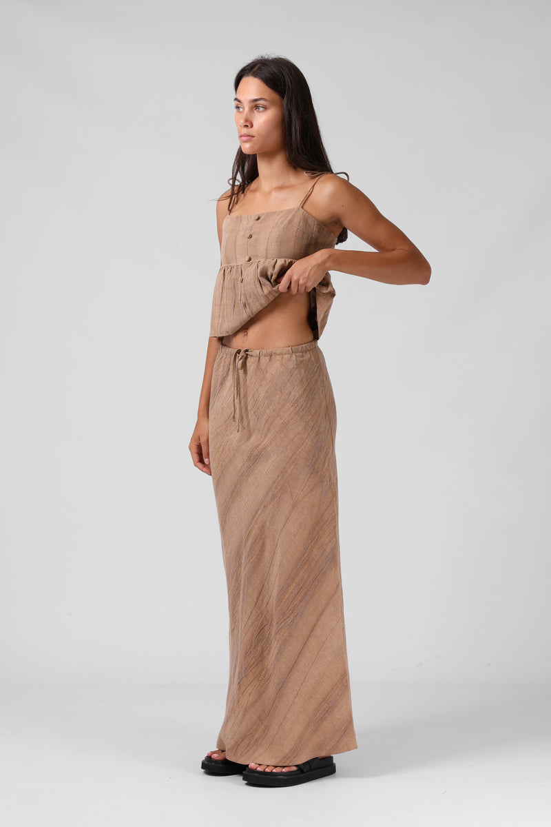 Isabella Midi Skirt - Cinnamon