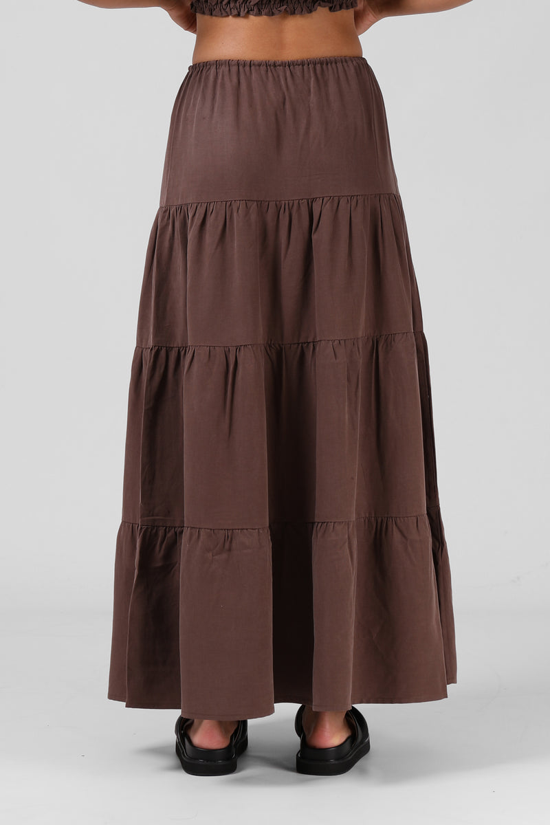 Ruby Maxi Skirt - Chocolate