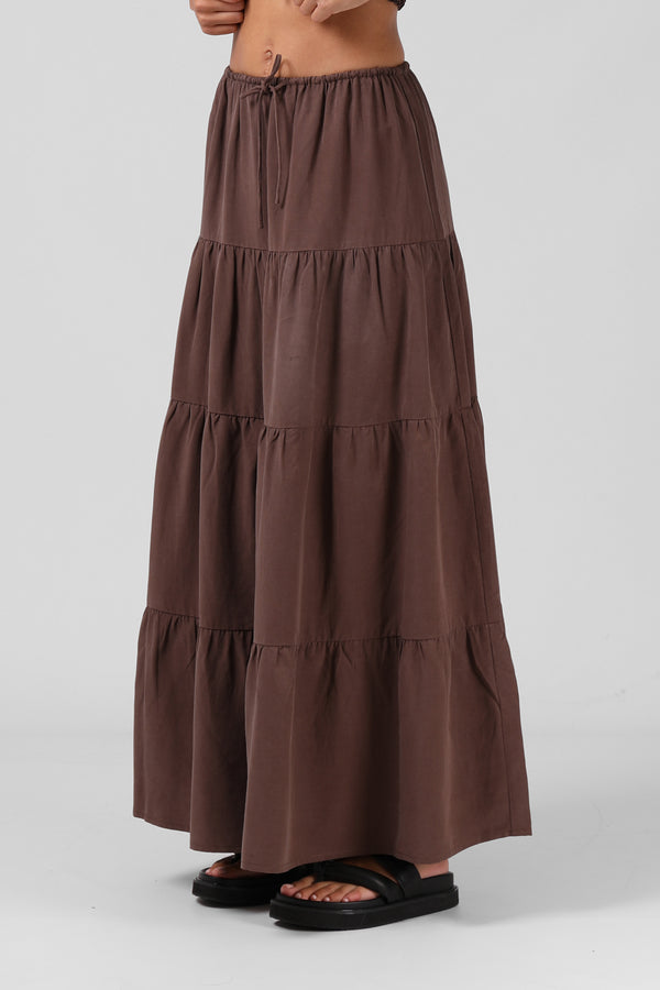 Ruby Maxi Skirt - Chocolate