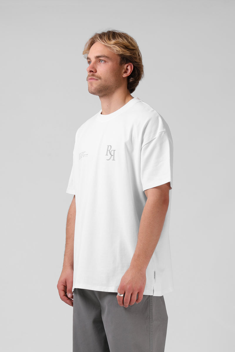 Street Sanded OS Tee - White
