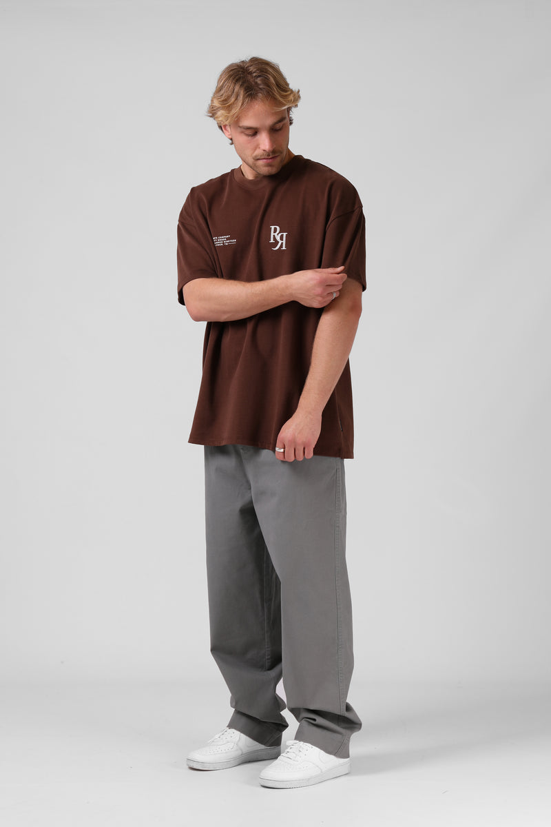 Street Sanded OS Tee - Brown