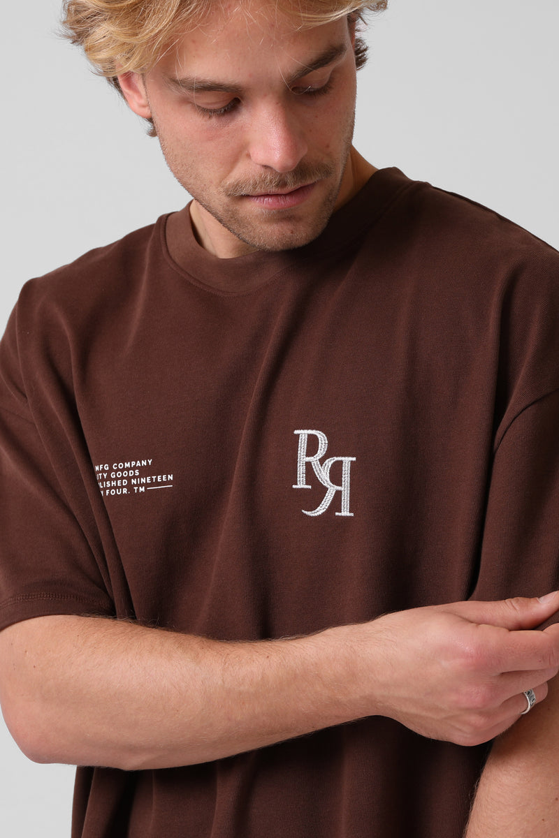 Street Sanded OS Tee - Brown