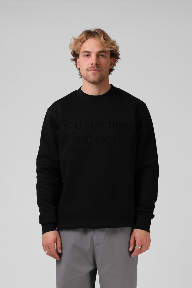 Emboss Crew - Black