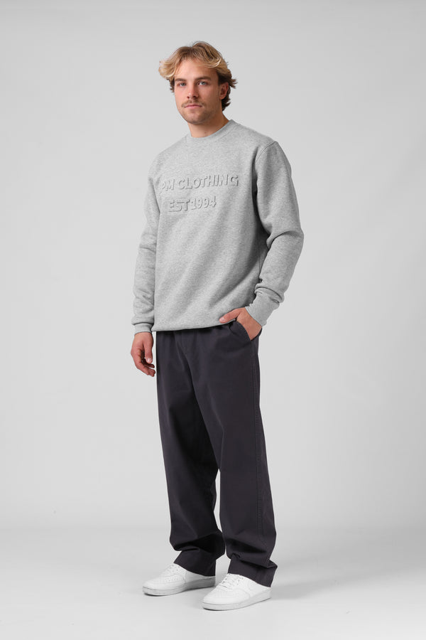 Emboss Crew - Grey Marl