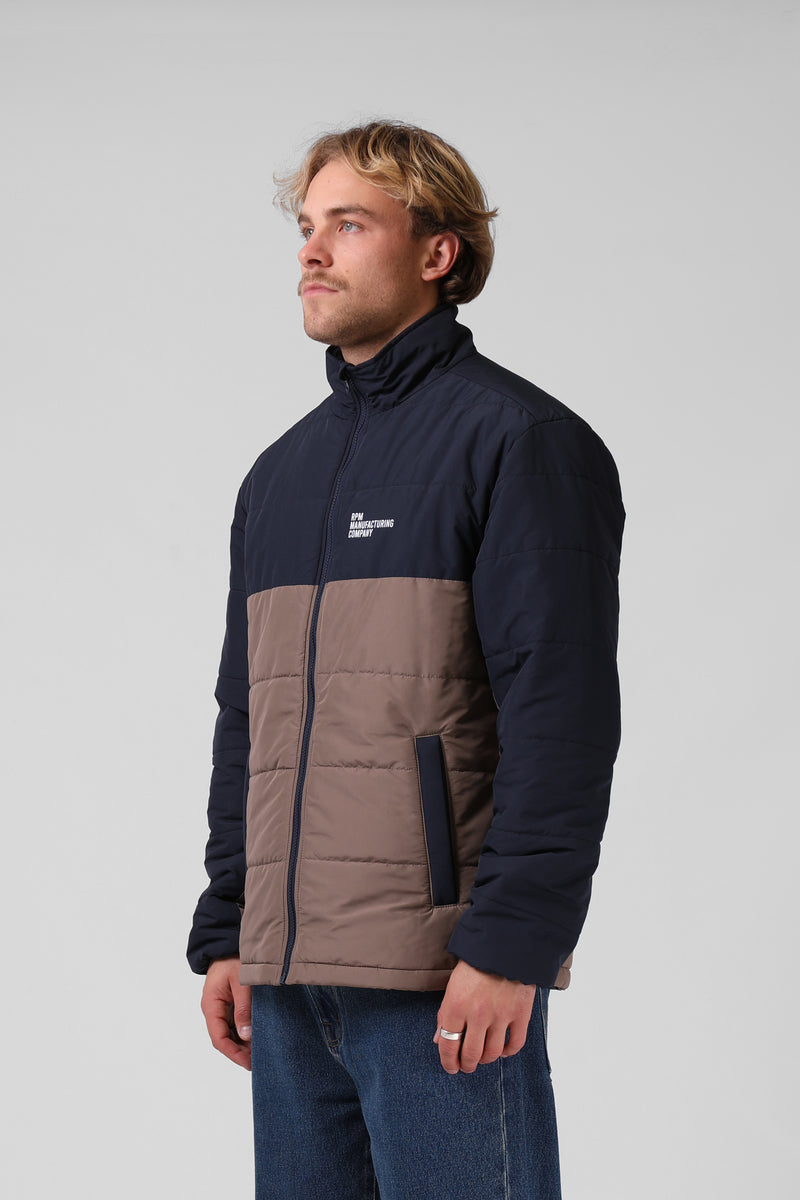Everyday Puffer Jacket - Navy Taupe