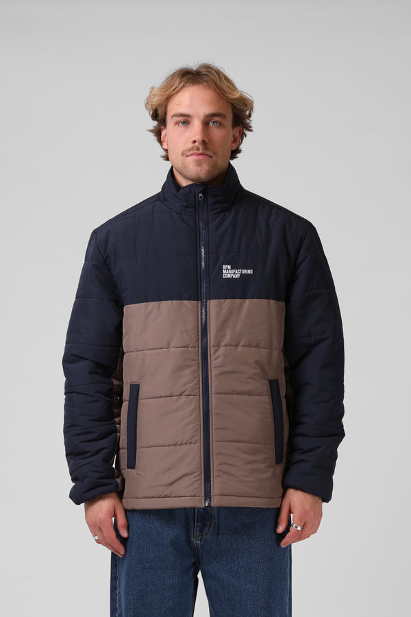 Everyday Puffer Jacket - Navy Taupe