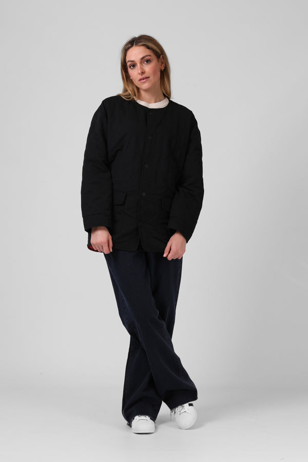 W. Quilted Jacket  - Black