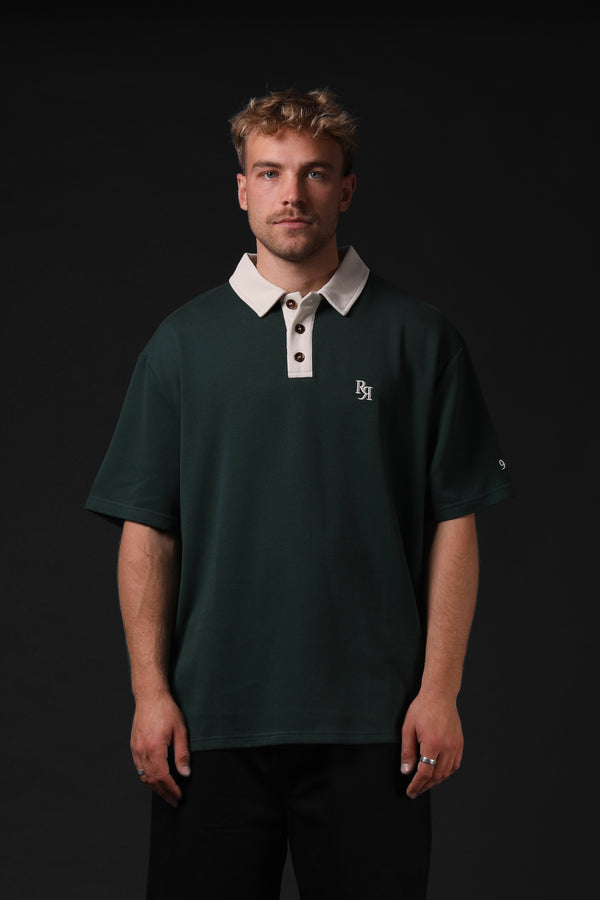 Contrast Polo - Bottle/Cream