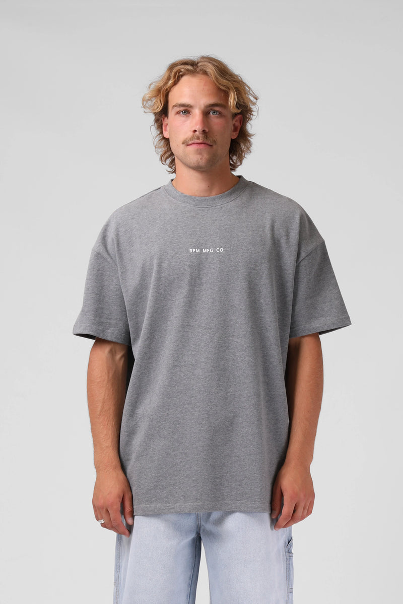 Sanded OS Tee - Grey Marl