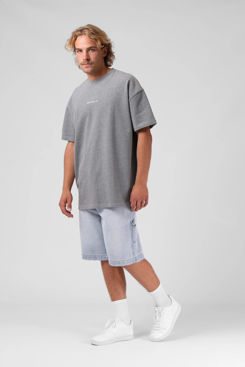 Sanded OS Tee - Grey Marl