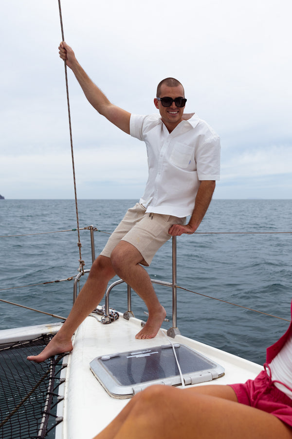 Linen Short - Natural Marl