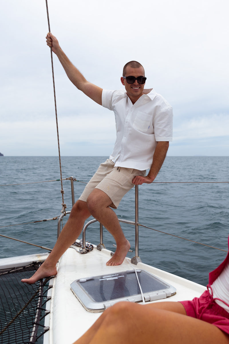 Linen Short - Natural Marl